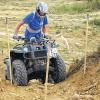 Gerd Heidrich in Aktion: Beim 5. von sechs Läufen um die Deutsche Meisterschaft im ATV & Quad Trial 2014 boten in Ilmspan die besten Geschicklichkeitsfahrer aus ganz Deutschland den Zuschauern Spitzenleistungen.
