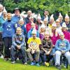 Camping-Schlümpfe: Die Partensteiner Pfadfinder vom Stamm Roncalli haben ihr Zeltlager in Rappershausen in der Rhön genossen.