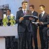 Gemeinschaftskonzert mit besonderer Note: Bariton Cedric Bayard war der Star des Abends mit den Bläsern der Berufsfachschule für Musik Bad Königshofen und des Jugend-Konzertchors aus Dortmund.