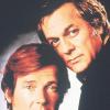 Der Lord und der Kindskopf: Roger Moore (Brett Sinclair) und Tony Curtis (Danny Wilde). Links unten zwei Szenenbilder.