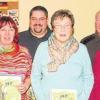 Kleintierzuchtverein würdigt Frauen und Männer der ersten Stunde: Vorsitzender Herbert Deppisch (von links) und sein Stellvertreter Friedrich Himmelein sind Gründungsmitglieder und gehören zu den Geehrten neben Renate Langer, Matthias Himmelein, Irma Kreitlein, Karl Klein, Waltraud Markert und Ernst Habermann.