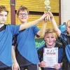 Langendorf jubelt: Unser Siegerbild von den Schüler B zeigt (von links) Elias Burdack, Luca Schmid, Felix Wittmann und Felix Huf.Fotos: privat