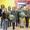 Für 40 Jahre Dienst in der Kreisklinik ehrten Geschäftsführer Waldemar Hohm (links), Pflegedienstleiterin Nadine Götz (Dritte von links), Betriebsratsvorsitzende Gudrun Scheuplein (Zweite von rechts) und Landrat Thomas Habermann (rechts) langjährige Mitarbeiter der Kreisklinik.
