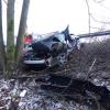 Porsche kracht neben der A 3 ins Gebüsch
