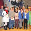 Ausgezeichnete Frickenhäuser Narren: Michael Reisenwedel, Verbandsbeirat Andre‘ Köstner, Franziska Hack, Susanne Hack, Wolfgang Sieber, Carmen Stephan, Ulrike Sieber, Sandra Ulsamer, Katharina Kleinschrod, 1. Vorsitzender Armin Buchmann, Sigrid Kiesekamp und Bobby Kiesekamp (von links).HELMUT RIENECKER