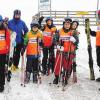 Spaß im Schnee: Dank neuer gesponserter Warnwesten hatten Sportfachbetreuer Matthias Baumbach (links) und Kursleiter Herbert Waibl immer einen hervorragenden Überblick über die Gruppe.