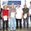 Ehrungen beim FV 1913 Lauda: die Ausgezeichneten mit dem Präsidenten Gerhard Schmetzer (links).