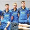 Zum zweiten Mal Meister der Bayernliga Nord – die Tischtennis-Jungen des SB Versbach: (hinten von links) Abteilungsleiter Hubert Uhl, Jenny Frick, Pit Panzer, Florian Engert, Julian Schröder, Daniel Schlagmüller, Trainer Andreas Ball sowie (vorne) vorne Pascal Engert.