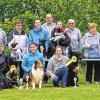 Erfolgreicher Turniertag: Der Kitzinger Hundesportverein hatte zum Turnier geladen (vorne von links): Annika Herrmann, Lisa Schmidt und Daniela Ebert; (hinten von links): Jörg Bolda, Barbara Seufert, Melanie Weidlich, Armin Panzer, Stefanie Panzer, Jutta Bücherl und Helga Gentner.