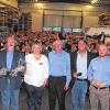 Jubiläum: Ihr 50-jähriges Bestehen feierte die Karlstadter Spenglerfirma Lummel mit 360 geladenen Gästen. Im Bild von links Friedel Behr und Lothar Gebel, die beide verabschiedet wurden, Andrea Möller, Klaus Hofmann, Moderator Thomas Neger sowie die beiden Geschäftsführer Georg und Stefan Lummel.
