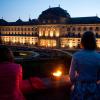 Um die 4000 Besucher lauschen am am 7. Juni 2014 im Hofgarten in Wuerzburg den Mozartinterpretationen des Philharmonischen Orhesters Wuerzburg. Bei sommerlichen Temperaturen wa die Kleine Nachtmusik im Rahmen des Mozartfestes zum ersten Mal restlos ausverkauft.