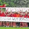 Meister der Kreisliga Würzburg 1 und Rückkehrer in die Bezirksliga – der TSV Güntersleben: (von links) Cabdigani Imasaacil Aadan, Karlheinz Lukas, Philipp Schwerdtfeger, Cornelius Fries, Wolfgang Stütz, Dominik Lukas, Frederik Scheblein, David Bauer, Sascha Bausenwein, Maurizio Albero, Johannes Weth, Marco Konrad, Manuel Priesnitz, Steffen Möldner, Max Seubert, Manuel Leis, Timo Maier, Dominik Scheblein, Kevin Kahl, Adrian Riedmann, Johannes Bemmann, Benedikt Schelbert, Josef Marienfeld, Co-Trainer Roland Schwerdtfeger, Harald Lukas, Reinhold Lukas, Trainer Andreas Schwestka sowie Manfred Stieber.