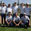 Meisterliche Männer: Die Mannschaft des Golfclubs Maria Bildhausen errang den Titel und steigt in die Oberliga auf. Stehend von links: Markus Heusinger, Michael Heusinger, Volker Mauer jun., Volker Mauer sen., Alexander Herbert, Dominik Kaiser, Leon Eppler, Leon Mauer und Fabian Köth. Kniend von links: Jonas Herrmann, Florian Straßheimer und Kilian Rudolf.