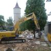 Nur noch Trümmer: Das Amerikahaus wurde in Vorbereitung auf die Sanierung der Neuen Mainbrücke abgebrochen.