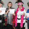 Maria Helfrich, Hildegard Müller, Elisabeth Feser und Edgar Weippert (von links) unterhielten die Senioren mit einem Lied über die Besonderheiten von Unterhosen.