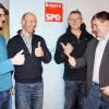 Ewald Simon (Zweiter von links) hat sich bereit erklärt, für das Amt des Bischofsheimer Bürgermeister zu kandidieren. Es gratulierten ihm der Ortsvorsitzende Martin Eisenmann (links), Kreisrat Albrecht Finger und Kreisvorsitzender  René van Eckert.
