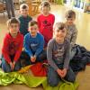 Warten sie auf Futter?: Kinder der Sendelbacher Grundschule beim Rollenspiel im Vogelnest.