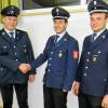 Amtswechsel bei der Oellinger Feuerwehr: Scheidender Kommandant Thomas Geißendörfer (links)und die Neuen an der Spitze Martin Schmer (Mitte) und Julian Liebenstein.
