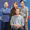 Holger Kunkel (links) mit dem Freiburger Tatort-Team um Heike Makatsch.