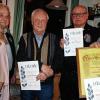 Ehrungen beim SV Frankonia: (von links) Karin Öhm (1. Vorsitzende), Horst Przyklenk (Ehrungsbeauftragter), Otmar Sebold, Albert Scheel und Herbert Reuter, der auch zum Ehrenmitglied ernannt wurde.