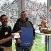 Die Gemündener Firma Brückner Bau GmbH ehrte Mitarbeiter. Das Foto zeigt (von links) Geschäftsführer Bernd Brückner, Ilyas Bulut, Helmut Schneider und Geschäftsführer Frank Brückner.