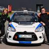 Rene Schubert (rechts) geht mit seiner Beifahrerin Nina Uttenreuther bei der ADAC Hessen Rallye Vogelsberg an den Start. Er pilotiert einen Citroen DS3 R3T.