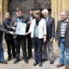 Diese Organisatoren des Dekanatskirchentages freuen sich auf einen zahlreichen Besuch und eine rege Teilnahme an den Angeboten: (von links) Pfarrer und stellvertretender Dekan Bernd Grosser (Ebern), Pfarrer Peter Bauer, Pfarrer Peter Hohlweg, Dekan Jürgen Blechschmidt, Synodalpräsidentin Gisela Schott, Oberkirchenrat i.R. Gotthart Preiser und Synodalpräsident Gerhard Koch.