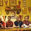 Nach getaner Arbeit freute sich die emsige Vorstandschaft des „FCN-Fanclubs Milzgrund“ über die positiven sportlichen und gesellschaftlichen Ereignisse im Berichtszeitraum. Im Bild von links Horst Friedl, Maximilian Höller, Günther Haag, Tobias Jucht und Heinz Funk.