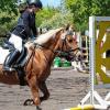 Ronja Schmittfull vom RFV Sulzthal gewann auf Olina den Springreiter-Wettbewerb.