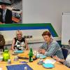 Diskussion über die Zukunft der Ausbildung für Pflegeberufe: Alexander Hoffmann (von links) , Robert Dreikorn, Stefanie Engelhardt, Beate Höltermann, Daniela Höhnlein und Friedbert Rüb.