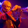 Er gilt als der wichtigste Jazz- und Weltmusiker Afrikas: Hugh Masekela. Am Donnerstag spielte der  77-jährige Trompeter, Pianist, Sänger und Komponist mit seiner Band im Abendprogramm auf dem Africa Festival. Wenige Stunden zuvor hat ihm das Würzburger Festival den den Award für sein Lebenswerk verliehen.