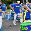 Rhythmischer Trommelwirbel: Die Samba-Reggae-Gruppe „Paixao“ aus Coburg legte beim Salem-Sommerfest einen temperamentvollen Auftritt hin.