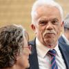 Günther Beuchert mit Frau Helena bei der Verabschiedung.