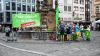 Am Vierröhrenbrunnen: Infostand der Grünen zum Fahrradstadtfest.