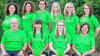 Unter Uns Bad Neustadt (hinten von links): Hinten von links: Sabine Then, Andrea Kleinert, Kathrin Klose, Natalie Guck, Melanie Roth, Dorothea Popp sowie (vorne von links) Trainer Dieter Rimane, Corinna Schmidt, Theresa Popp und Trainerin Rosi Speth.
