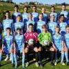Der U-15-Bayernligakader des Würzburger FV: (hintere Reihe von links) Luc Volmer, Franz Seubert, Nico Kuß, Tobias Rudolph, Aridon Bajrami, Gero Nehring; (mittlere Reihe von links): Trainer Giuseppe Livadoti, Co-Trainer Noah Volmer, Niklas Purucker, Jonas Ackermann, Merlin Ronge, Jakob Kaul, Jonas Landeck, Abel Abraham, Co-Trainer André Koob, Betreuerin Antje Becker; (vorne von links) Jan Rabe, Marcel Meusert, Niklas Goetz, Moritz Becker, Tom Hochstein und Zenun Mucaj.