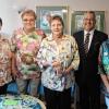 Eine Spende in Höhe von 1000 Euro, auch aus dem Erlös von selbst gestrickten Socken, übergaben Anna Bünner und Maria Nürnberger dem Freundeskreis der Heroldstiftung in Karlstadt. Im Bild von links: Freundeskreis-Schatzmeisterin Ursula Rausch, Anna Bünner, Maria Nürnberger, Vorsitzender Peter Schmitt und Heimleiterin Elfriede Roth