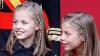 Wenigstens die Prinzessinnen Leonor (links) und Sofia hatten Spaß bei der Parade am Mittwoch in Madrid.