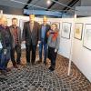 Bei der Eröffnung der Karikaturen-Ausstellung „Kirche trifft...Natur“ im Haus der Langen Rhön: (von links) Birgit Erb, Michael Geier, Christof Gawronski, Christian Klug, Klaus Spitzl und Ilka Seichter.