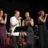 Danke für die Lieder: Eberhard Fasel mit seinen beswingten musikalischen Wegbegleiterinnen Ursula Friedrich, Heike Gündisch und Franziska Fasel (von links).