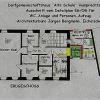 So soll die Raumaufteilung am neuen Toilettenanbau mit Behinderten-WC und Personenaufzug einmal aussehen. Der – wie im ersten Planentwurf von Jürgen Bergmann vorgesehen – außen liegende Aufzug wird jetzt in den Toilettenanbau integriert.