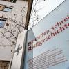Die heutige Maria-Ward-Realschule, das Bild zeigt den Eingangsbereich mit einer Stele. Auf ihr sind geschichtliche Daten nachzulesen.