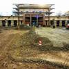 Zwischen den beiden Neubauten für Archivzwecke ist im Innenhof des Behördenzentrums Luitpoldbad der Platz für Bühnen vorgesehen.