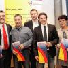 Beim Jugendausschuss der Badischen Sportjugend in Karlsruhe wurden Auszeichnungen an vier Funktionäre aus dem Main-Tuber-Kreis vergeben. Von links: Elfriede Seus, Volker Lieboner, Vorsitzender der Badischen Sportjugend im Badischen Sportbund Nord (BSJ), Dieter Seus, Michael Geidl, Sportkreisjugendreferent, Simon Kurfeß, Marion Götzelmann und Matthias Götzelmann, Vorsitzender der Sportjugend Tauberbischofsheim.