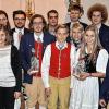 Für erfolgreiche Lehrgänge und langjähriges aktives Musizieren wurden Musiker durch den ersten Vorsitzenden Christoph Haupt (rechts) und den NBMB-Ehrenkreisvorsitzenden Helmut May (Zweiter von rechts) ausgezeichnet. Zu den Gratulanten zählte auch Dirigent Gosbert Maisch (links).FOTO: Andreas Sietz
