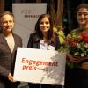 Das Social Start-Up TUTNet von Isabella Efimov (Mitte) ist einer von fünf Gewinnern des Engagementpreises der Friedrich-Ebert-Stiftung. Bei der Preisübergabe nahm sie gemeinsam mit ihrer Mitstreiterin Doygu Budancamanak 1500 Euro von Francesco De Meo (Vorsitzender der Geschäftsführung Helios Kliniken) entgegen.