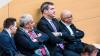 Müde Augen im Landtag: der Abgeordnete Andreas Schalk, Bildungsminister Ludwig Spaenle, Finanzminister Markus Söder und der Abgeordnete Alfred Sauter (alle CSU; hinten von links nach rechts)