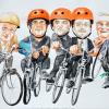 Die Karikatur ist zum Schmunzeln, hat aber einen ernsten Hintergrund: Künstler Heinz A: Böhm will zum Helmtragen beim Radfahren animieren.