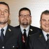 Timo Albrecht ist der neue Kommandant der Marktstefter Wehr, er löst Dirk Albrecht ab. Stellvertretender Kommandant ist Alexander Schmidt (von links).