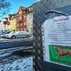 Flugblatt an der Ausfahrt des Nahkauf-Lebensmittelmarktes Schützenstraße, Ecke Oberer Marienbach. Das aufgedruckte Bild zeigt die Hunderasse Galgo mit den für Diva markanten weißen Flecken an der Brust und an der Schwanzspitze, es zeigt kein Originabild von Diva. Flugblatt an der Ausfahrt des Nahkauf-Lebensmittelmarktes Schützenstraße, Ecke Oberer Marienbach. Das aufgedruckte Bild zeigt die Hunderasse Galgo mit den für Diva markanten weißen Flecken an der Brust und an der Schwanzspitze, es zeigt kein Originabild von Diva.